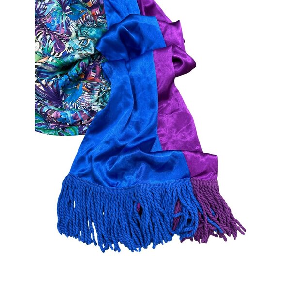 Bronx and Banco Selma Mini Dress Silk Fringe Drape Strapless Cocktail Size Small - Picture 6 of 16